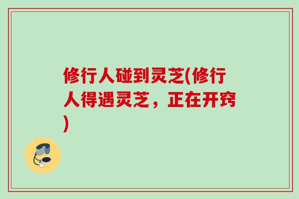 修行人碰到灵芝(修行人得遇灵芝，正在开窍)