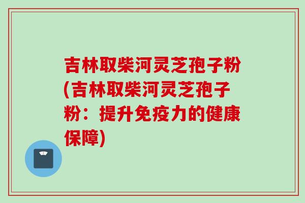 吉林取柴河灵芝孢子粉(吉林取柴河灵芝孢子粉：提升免疫力的健康保障)