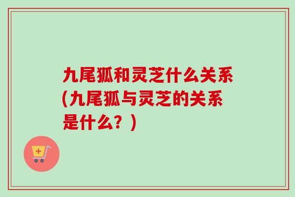 九尾狐和灵芝什么关系(九尾狐与灵芝的关系是什么？)