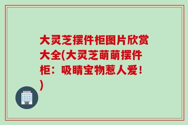 大灵芝摆件柜图片欣赏大全(大灵芝萌萌摆件柜：吸睛宝物惹人爱！)