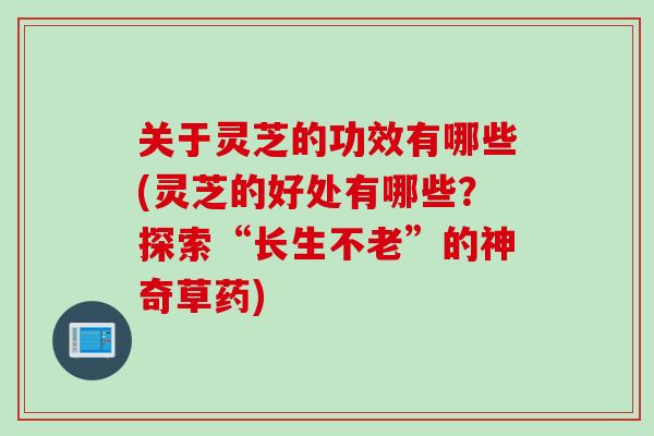 关于灵芝的功效有哪些(灵芝的好处有哪些？探索“长生不老”的神奇草药)