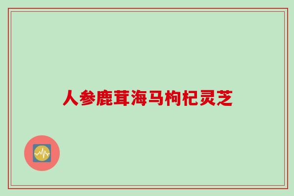 人参鹿茸海马枸杞灵芝
