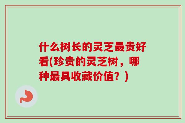 什么树长的灵芝贵好看(珍贵的灵芝树,哪种具收藏价值?) 什么树长的灵芝贵好看(珍贵的灵芝树,哪种具收藏价值?)