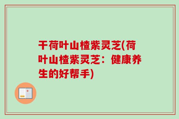 干荷叶山楂紫灵芝(荷叶山楂紫灵芝：健康养生的好帮手)