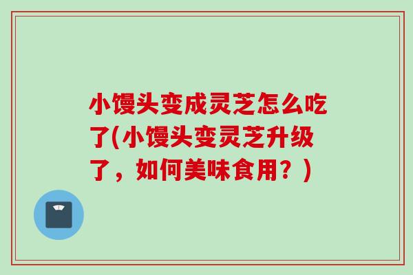 小馒头变成灵芝怎么吃了(小馒头变灵芝升级了，如何美味食用？)