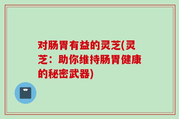 对肠胃有益的灵芝(灵芝：助你维持肠胃健康的秘密武器)