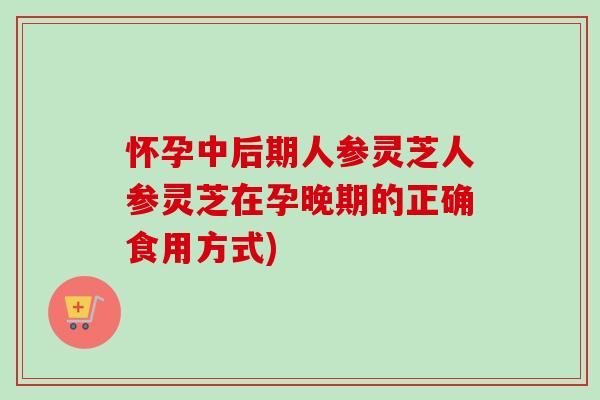 怀孕中后期人参灵芝人参灵芝在孕晚期的正确食用方式)