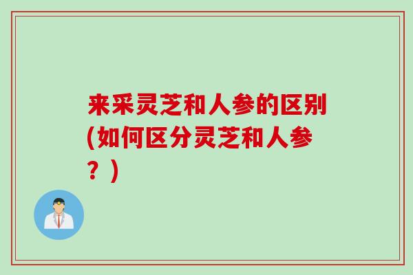 来采灵芝和人参的区别(如何区分灵芝和人参？)