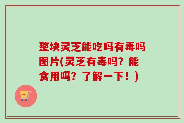 整块灵芝能吃吗有毒吗图片(灵芝有毒吗？能食用吗？了解一下！)