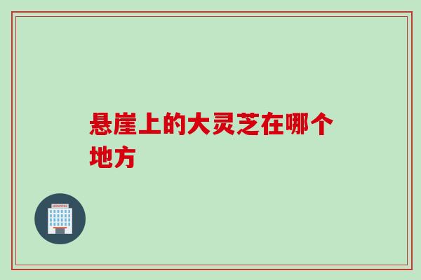 悬崖上的大灵芝在哪个地方