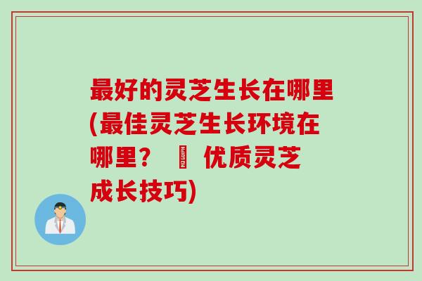 最好的灵芝生长在哪里(最佳灵芝生长环境在哪里？ – 优质灵芝成长技巧)