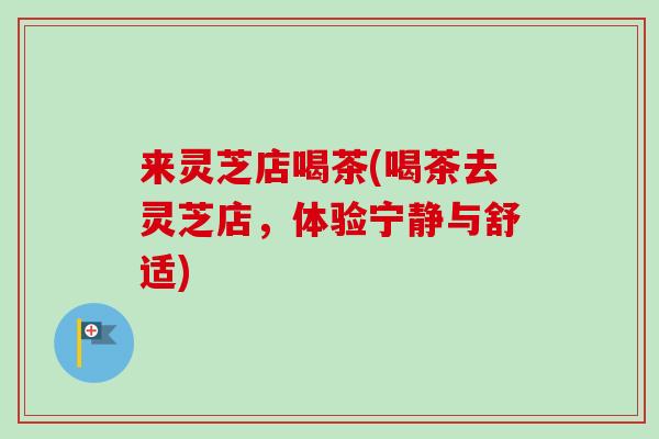 来灵芝店喝茶(喝茶去灵芝店，体验宁静与舒适)