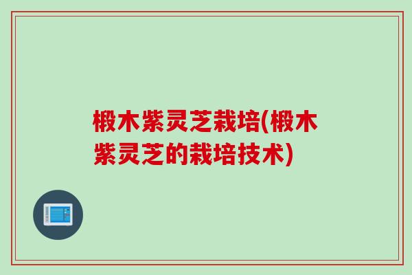 椴木紫灵芝栽培(椴木紫灵芝的栽培技术) 椴木紫灵芝栽培(椴木紫灵芝的栽培技术)