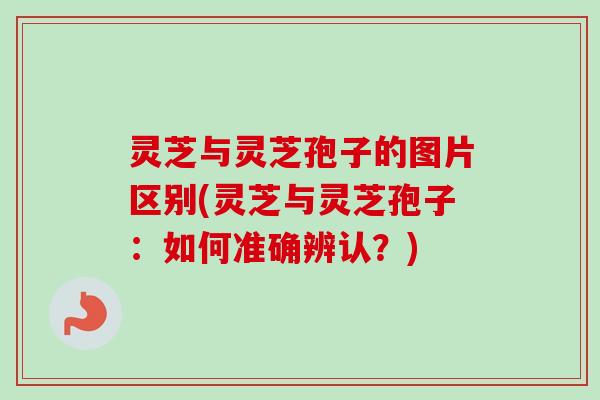 灵芝与灵芝孢子的图片区别(灵芝与灵芝孢子：如何准确辨认？)