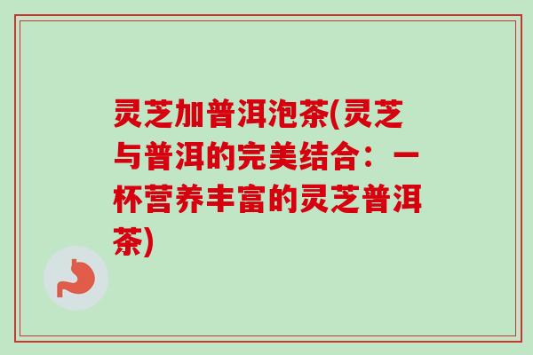 灵芝加普洱泡茶(灵芝与普洱的完美结合：一杯营养丰富的灵芝普洱茶)