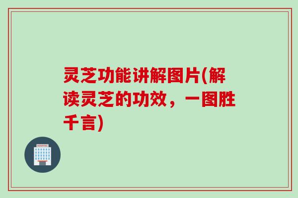 灵芝功能讲解图片(解读灵芝的功效，一图胜千言)