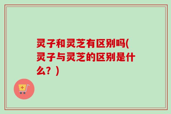 灵子和灵芝有区别吗(灵子与灵芝的区别是什么？)