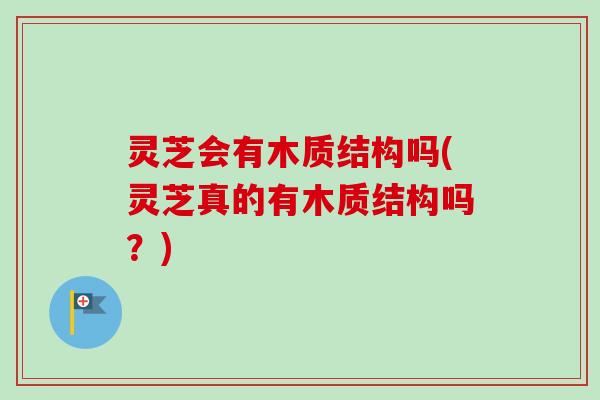 灵芝会有木质结构吗(灵芝真的有木质结构吗?) 灵芝会有木质结构吗(灵芝真的有木质结构吗?)