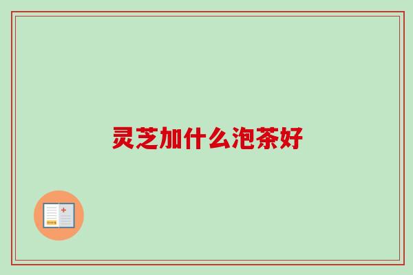 灵芝加什么泡茶好