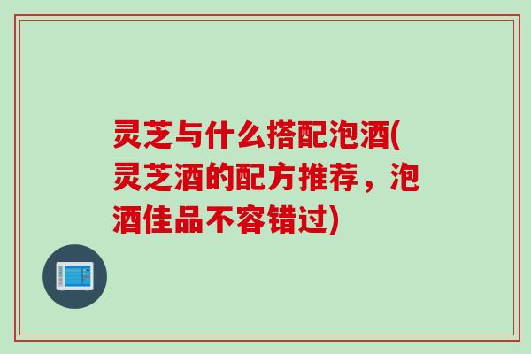 灵芝与什么搭配泡酒(灵芝酒的配方推荐，泡酒佳品不容错过)