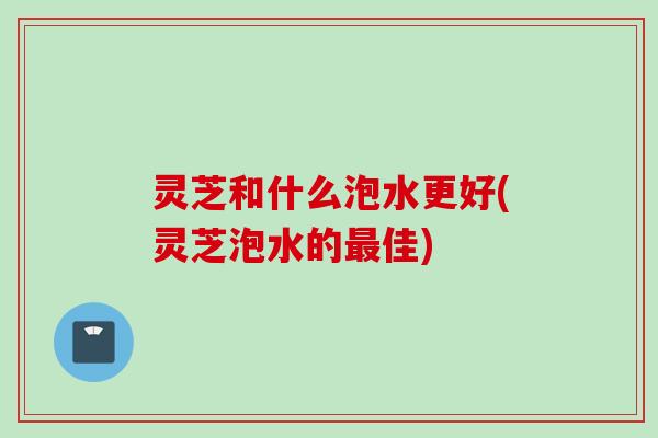 灵芝和什么泡水更好(灵芝泡水的最佳)