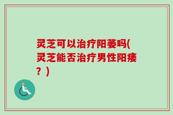 灵芝可以治疗阳萎吗(灵芝能否治疗男性阳痿？)