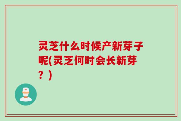 灵芝什么时候产新芽子呢(灵芝何时会长新芽？)