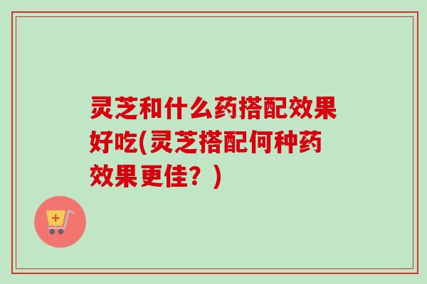 灵芝和什么药搭配效果好吃(灵芝搭配何种药效果更佳？)