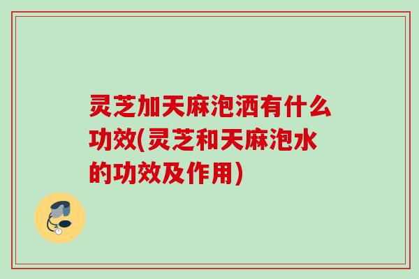 灵芝加天麻泡洒有什么功效(灵芝和天麻泡水的功效及作用) 灵芝加天麻泡洒有什么功效(灵芝和天麻泡水的功效及作用)