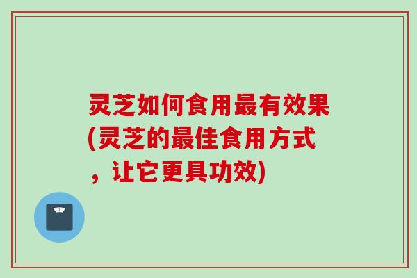 灵芝如何食用有效果(灵芝的佳食用方式,让它更具功效) 灵芝如何食用有效果(灵芝的佳食用方式,让它更具功效)