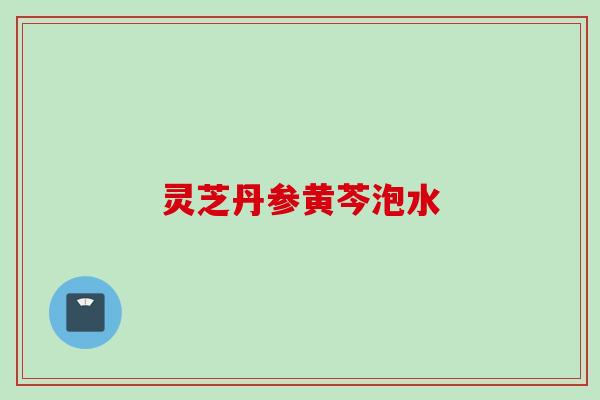 灵芝丹参黄芩泡水
