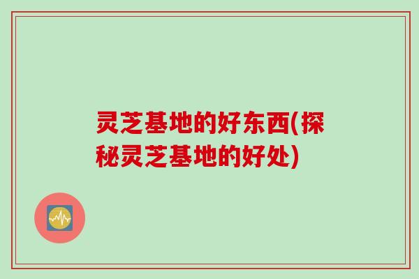 灵芝基地的好东西(探秘灵芝基地的好处)