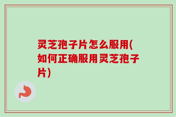灵芝孢子片怎么服用(如何正确服用灵芝孢子片)