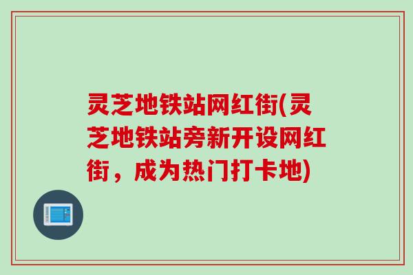 灵芝地铁站网红街(灵芝地铁站旁新开设网红街，成为热门打卡地)