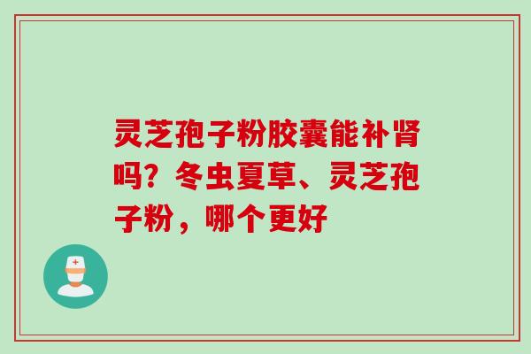 灵芝孢子粉胶囊能补肾吗？冬虫夏草、灵芝孢子粉，哪个更好