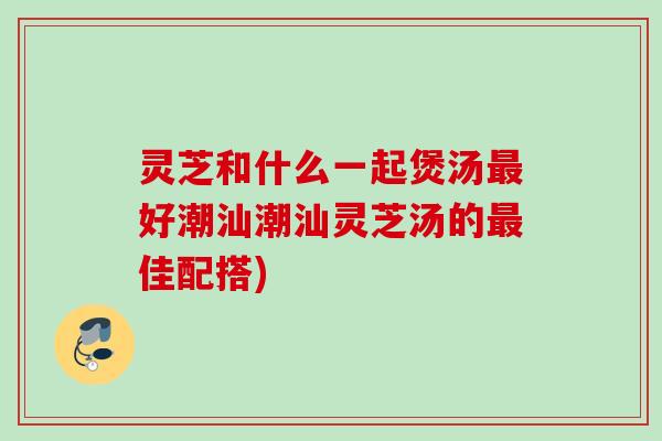 灵芝和什么一起煲汤最好潮汕潮汕灵芝汤的最佳配搭)