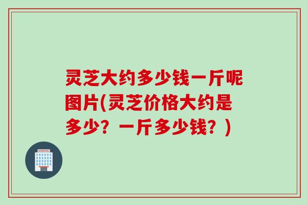 灵芝大约多少钱一斤呢图片(灵芝价格大约是多少？一斤多少钱？)
