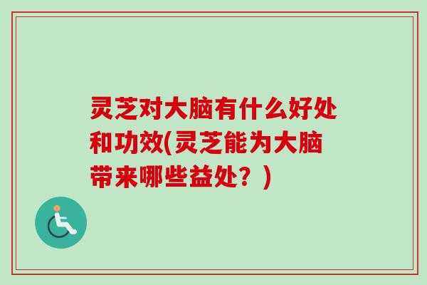灵芝对大脑有什么好处和功效(灵芝能为大脑带来哪些益处？)