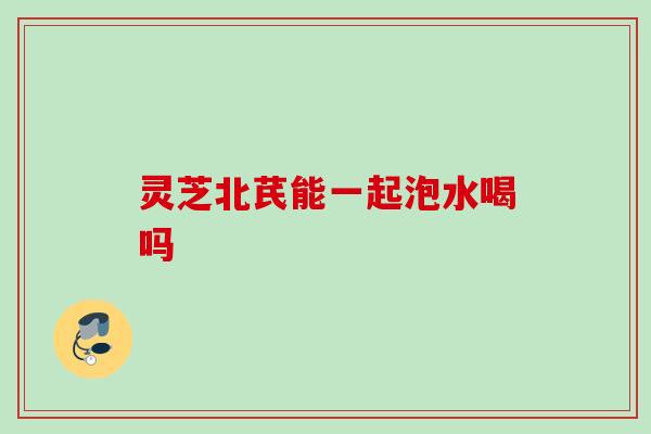 灵芝北芪能一起泡水喝吗 灵芝北芪能一起泡水喝吗