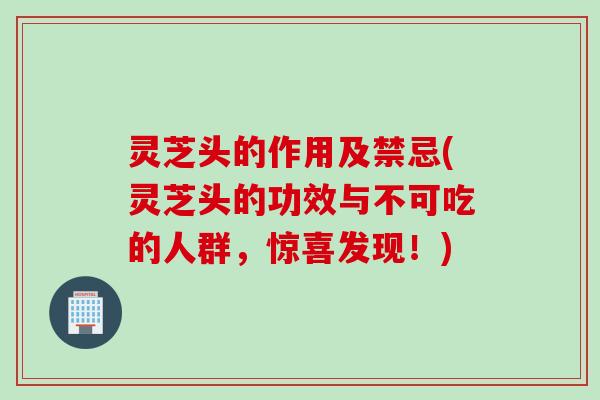 灵芝头的作用及禁忌(灵芝头的功效与不可吃的人群，惊喜发现！)