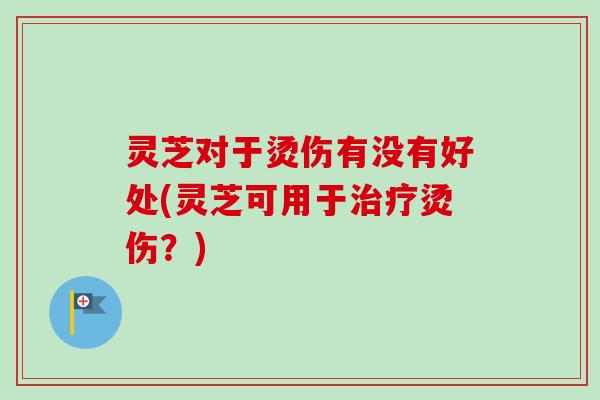 灵芝对于烫伤有没有好处(灵芝可用于治疗烫伤？)