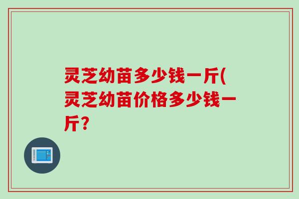 灵芝幼苗多少钱一斤(灵芝幼苗价格多少钱一斤？