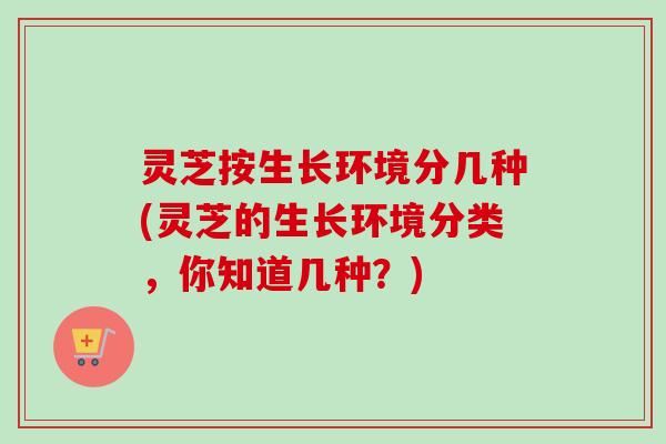 灵芝按生长环境分几种(灵芝的生长环境分类,你知道几种?) 灵芝按生长环境分几种(灵芝的生长环境分类,你知道几种?)