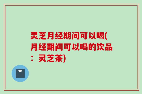 灵芝月经期间可以喝(月经期间可以喝的饮品：灵芝茶)