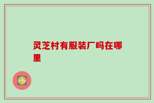 灵芝村有服装厂吗在哪里