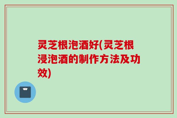 灵芝根泡酒好(灵芝根浸泡酒的制作方法及功效) 灵芝根泡酒好(灵芝根浸泡酒的制作方法及功效)