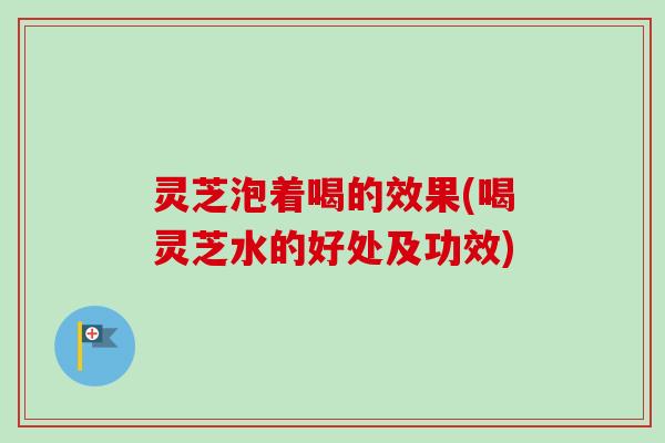 灵芝泡着喝的效果(喝灵芝水的好处及功效) 灵芝泡着喝的效果(喝灵芝水的好处及功效)