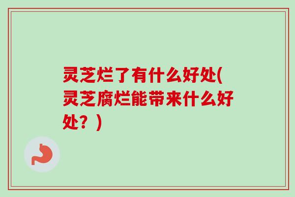 灵芝烂了有什么好处(灵芝腐烂能带来什么好处？)