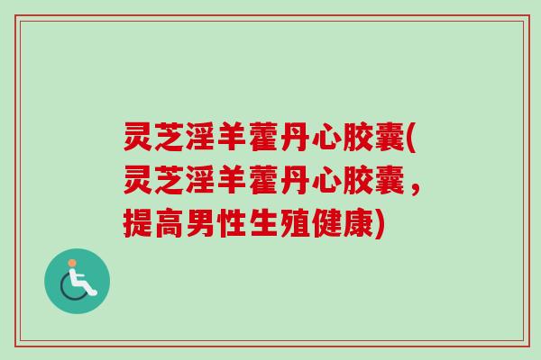 灵芝淫羊藿丹心胶囊(灵芝淫羊藿丹心胶囊，提高男性生殖健康)