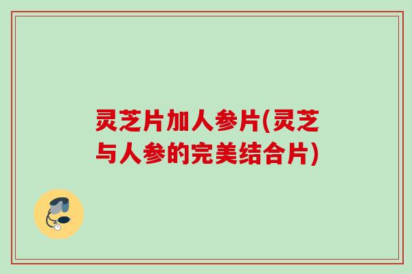 灵芝片加人参片(灵芝与人参的完美结合片) 灵芝片加人参片(灵芝与人参的完美结合片)